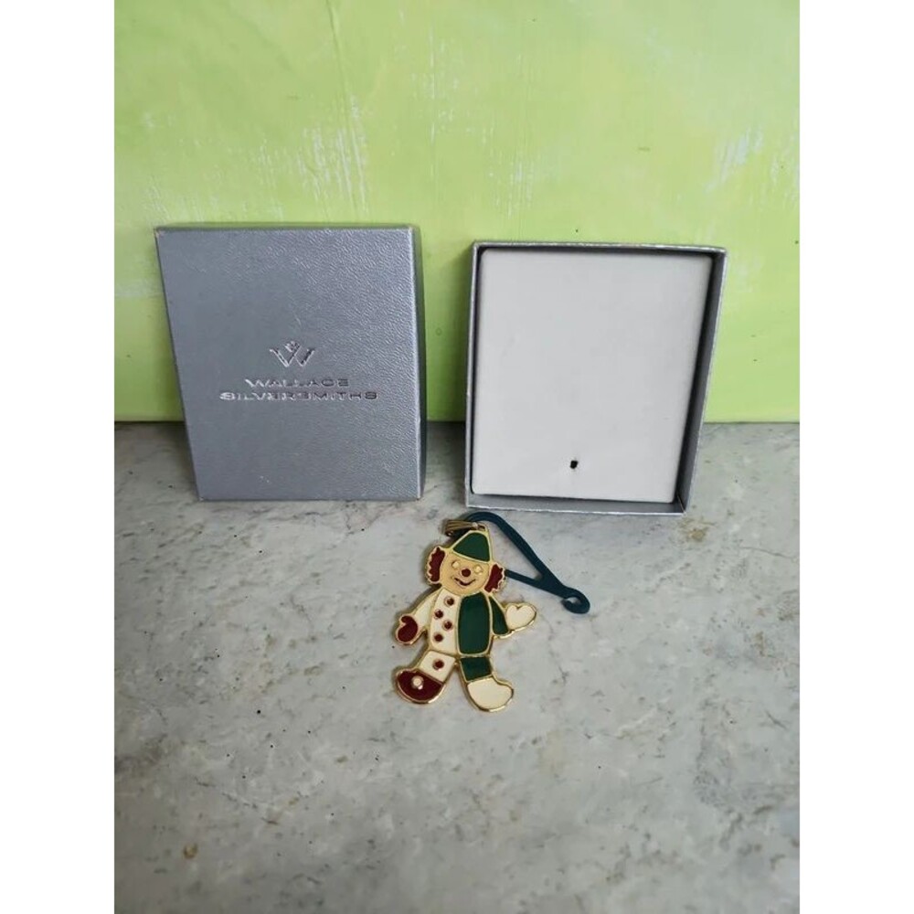 Wallace Silversmiths Retro Christmas Clown Pendant, Ornament